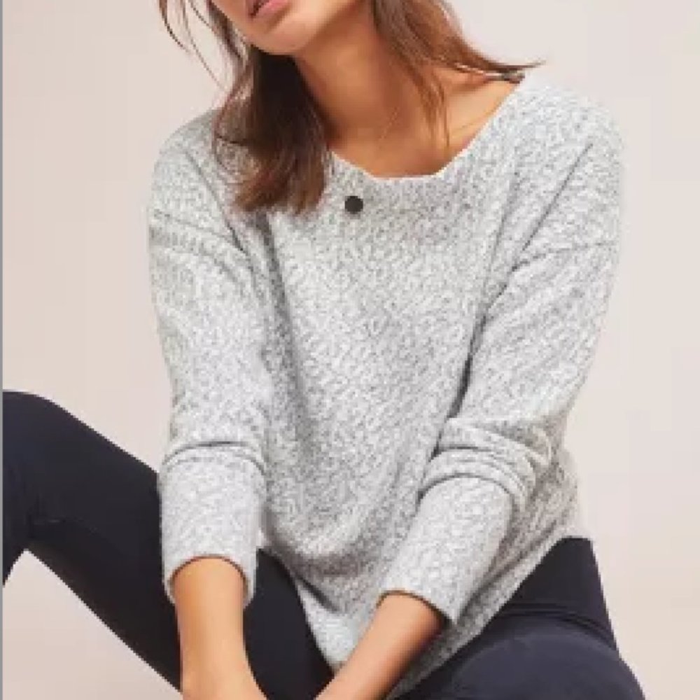Anthropologie Saturday Sunday Sally Leopard-Print Sweater